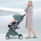 Lightweight Compact Baby Stroller Pram in Blue, Easy Fold for Travel, Dimensions 66x49x97cm - Extra Image