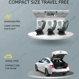 Lightweight Compact Baby Stroller Pram in Black and Grey – Foldable Travel Design - Front View