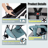Lightweight Compact Baby Stroller Pram in Black and Grey – Foldable Travel Design - Extra Image
