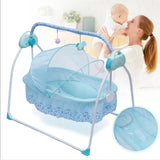 Auto-Swing Electric Baby Crib Cradle in Khaki with Bluetooth and 5 Adjustable Speeds - 45-Degree Angle