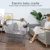 Auto-Swing Electric Baby Crib Cradle in Khaki with Bluetooth and 5 Adjustable Speeds - Extra Image