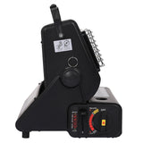 Portable Butane Gas Heater in Black for Camping, Hiking, and Outdoor Use - Red - Rear View