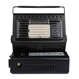 Portable Butane Gas Heater in Black for Camping, Hiking, and Outdoor Use - Side View