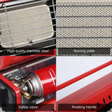 Portable Butane Gas Heater in Black for Camping, Hiking, and Outdoor Use - 45-Degree Angle
