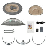 Electric Baby Bouncer Swing Chair Cradle Rocker Grey 65x70x53cm with Music Toys - Close-Up Angle