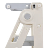 Foldable Kids Step Stool Kitchen Helper Tower in Grey, Adjustable Height, 55x55x79cm - Rear View