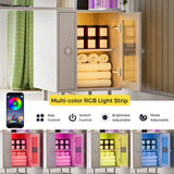LED Manicure Table with Dust Collector and Charging Station in White - Close-Up Angle