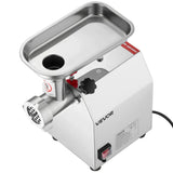 Commercial Electric Meat Grinder, Stainless Steel, 2.04 kg/Min, Sausage Stuffer - Side View