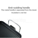 2000W Electric Teppanyaki Grill Non-Stick Hot Plate Smokeless Black 48x28cm - Extra Image