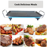 2000W Electric Teppanyaki Grill Non-Stick Hot Plate Smokeless Black 48x28cm - Extra Image