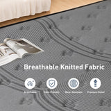 Double Mattress 30CM Thick Medium Firm Pocket Springs Euro Top Memory Foam in Grey - Front View