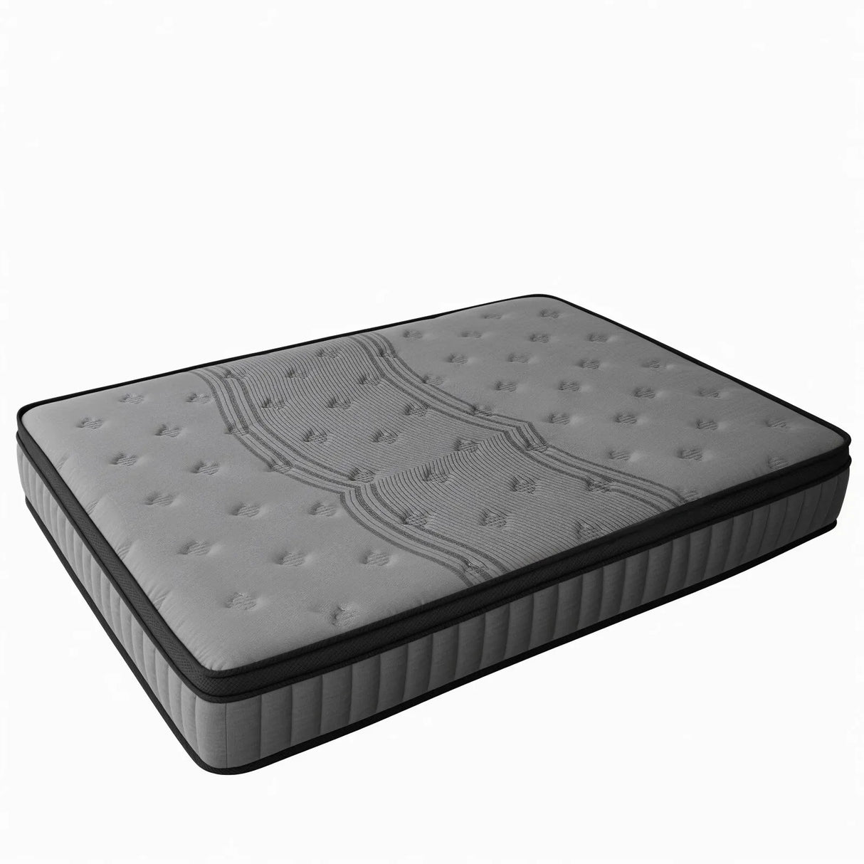 Double Mattress 30CM Thick Medium Firm Pocket Springs Euro Top Memory Foam in Grey