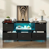 140cm Black LED TV Cabinet Entertainment Unit with Power Outlets - Top-Down View