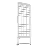 White 220W Electric Heated Towel Rack in Silver with 20 Bars for Fast Drying - Top-Down View