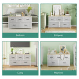Black Chest of 5 Drawers Storage Cabinet Dresser Unit for Living Room or Bedroom - Front View