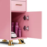 Pink Manicure Table with Electric Dust Collector and Storage, 108x45x77cm - Extra Image