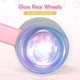 Pink Baby Balance Bike with LED Lights, 55x23x39cm, Suitable for Toddlers Aged 12-36 Months - Side View