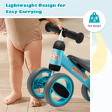 Baby Balance Bike for Toddlers 1-2 Years, Blue, 47x20x37.5cm, 4 Wheels - Close-Up Angle