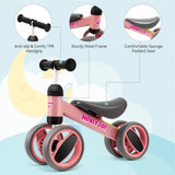 Baby Balance Bike in Pink for Toddlers Aged 1-2 Years with 4 Wheels, 47x20x37.5cm - Extra Image