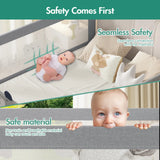 Adjustable Grey Baby Bed Rail Guard for Toddler Cot - 180x200cm - Front View