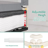 Adjustable Grey Baby Bed Rail Guard for Toddler Cot - 180x200cm - Top-Down View