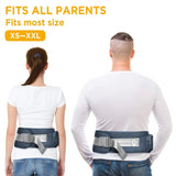 Adjustable Baby Carrier Waist Sling in Blue - Lightweight Hip Seat for 0-36 Months - Top-Down View