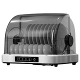 32L Black Countertop Steriliser Cabinet with Hot Air Drying Technology - Front View