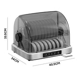 32L Black Countertop Steriliser Cabinet with Hot Air Drying Technology - Side View