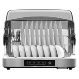 32L Black Countertop Steriliser Cabinet with Hot Air Drying Technology - Low Angle