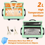 High Temperature Black Nail Tool Sterilizer Dry Heat Disinfection Cabinet 33x19x15cm - Rear View