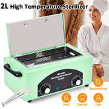 High Temperature Black Nail Tool Sterilizer Dry Heat Disinfection Cabinet 33x19x15cm - Low Angle