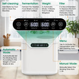 4L Electric Composter in White for Kitchen Food Waste Recycling - 45-Degree Angle