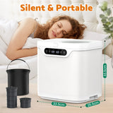 4L Electric Composter in White for Kitchen Food Waste Recycling - Rear View
