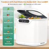 4L Electric Composter in White for Kitchen Food Waste Recycling - Close-Up Angle
