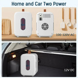 10L Mini Fridge Portable Cooler and Warmer in White for Home, Car, and Camping - Side View