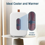 10L Mini Fridge Portable Cooler and Warmer in White for Home, Car, and Camping - 45-Degree Angle