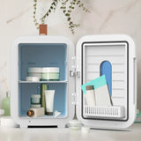 10L Mini Fridge Portable Cooler and Warmer in White for Home, Car, and Camping - Close-Up Angle