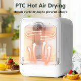 3-in-1 Baby Bottle Washer, Sterilizer & Dryer Combo in White - Rear View