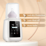 Baby Bottle Warmer Black with LCD Display, Timer, and Adjustable Temperature Control - Side View