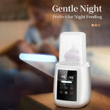Baby Bottle Warmer Black with LCD Display, Timer, and Adjustable Temperature Control - Close-Up Angle