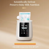 Baby Bottle Warmer Black with LCD Display, Timer, and Adjustable Temperature Control - Low Angle
