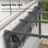 2.7 x 4 M Grey Outdoor Retractable Pergola for Patio - Front View