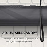 2.7 x 4 M Grey Outdoor Retractable Pergola for Patio - Top-Down View