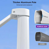 Grey 3m x 4m Cantilever Outdoor Umbrella with 360-Degree Rotation - 45-Degree Angle