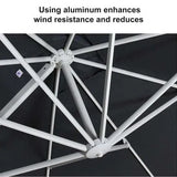 Grey 3m x 4m Cantilever Outdoor Umbrella with 360-Degree Rotation - Extra Image