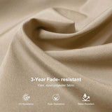 Beige White Cantilever Outdoor Umbrella 3m x 4m with 360-Degree Rotation - Low Angle