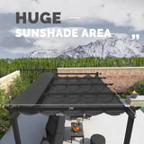 3 x 4 M Grey Outdoor Garden Pergola with Inclined Top Patio Gazebo - Extra Image
