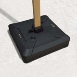 82cm Black Offset Patio Umbrella Base - Sand/Water Filled Square - 45-Degree Angle