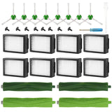Replacement Filter Brush Parts Set for iRobot Roomba E Series and I Series Vacuum Cleaners - 28 Pieces, Black