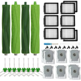 Replacement Filter Brush Parts Set for iRobot Roomba E Series & I Series Vacuum Cleaners, 36-Piece, Black